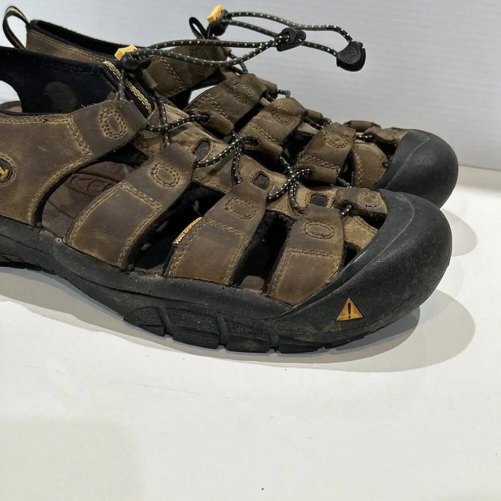 Keen Newport Waterproof Sandals Shoes Mens Size 13 US 47 EU Brown Leather Hiking